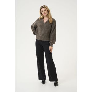 Kaffe Trui 'Trina'  bruin gemêleerd