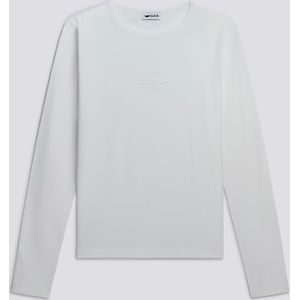 Wit HANIKE M/L GAS LOGO T-shirt met lange mouwen voor dames