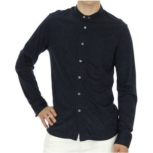 Emporio Armani  Overhemd Slank Model  Volledige Mouw Marine - Maat S