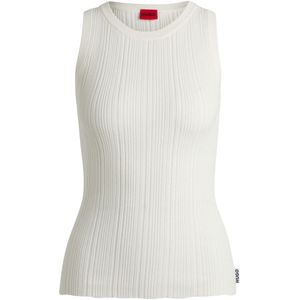Hugo Dames/Dames Sareple Geribbelde Mouwloze Top (Natuurlijk)