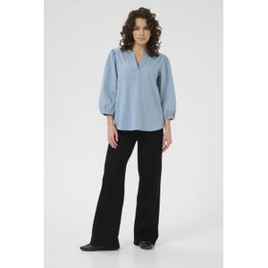 Blouse - Lichtblauw - KAenya - Dames - Lange Mouwen
