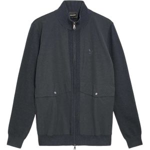 Lyle & Scott Heren Milano gebreid hybride jack (Blauw)