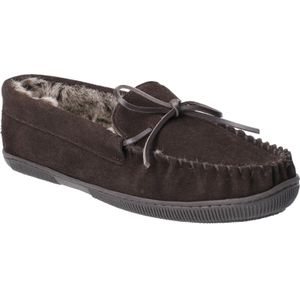 Hush Puppies Heren Ace Slip On Leren Slipper (Chocolade)