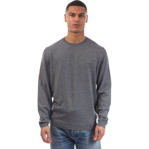 Heren Boss Bagritte-E Extra-Fine Merino Trui in Grijs