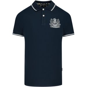 Aquascutum Aldis getipt marineblauw poloshirt
