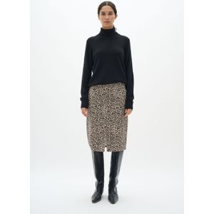 Denim rok Pencil shape Classic Leopard