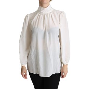 Dolce & Gabbana - Long Sleeves Blouse - Wit - 100% Zijde