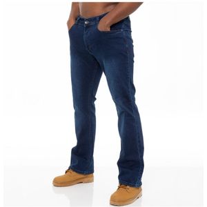 Enzo bootcut stretch denim jeans voor heren