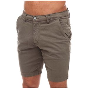 Men's Duck And Cover Moreshore Chino Shorts In Olive - Maat 32 inch