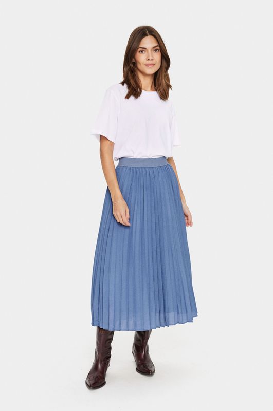 SAINT TROPEZ - Zlouise - Plooirok - Duifblauw