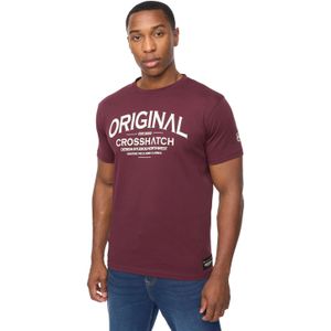 Crosshatch Heren Vintage T-shirt (Raisin Paars)