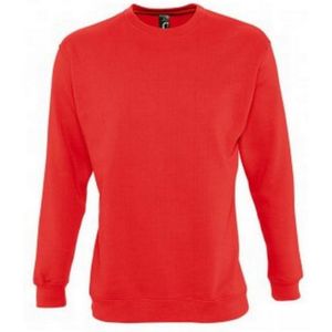 SOLS Heren Supreme Plain Cotton Rich Sweatshirt (Rood)