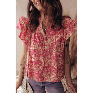 Bloemenprint Overhemdblouse