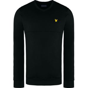 Lyle & Scott - V-hals Colour Block Midlay - Zwarte Trui