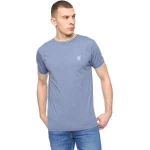 Crosshatch Heren Deuxtip T-Shirt (Blauw Marl)