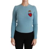 Dolce & Gabbana Vrouwentrui met blauw wollen hartje