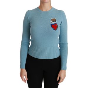 Dolce & Gabbana Vrouwentrui met blauw wollen hartje