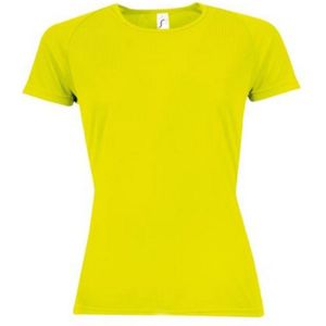 SOLS Dames dames Sportief T-Shirt met korte mouwen (Neon geel)