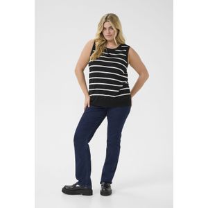 KAFFE CURVE Trui 'Lizzy'  zwart / wit