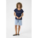 Cream - CRTinea - T-shirt - Beige - Ronde Hals - Losse Pasvorm