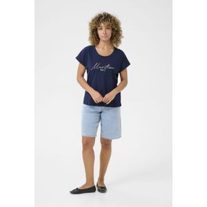 Cream - CRTinea - T-shirt - Beige - Ronde Hals - Losse Pasvorm