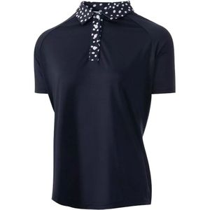 Island Green Dames/Dames Bedrukt Raglan Golf Poloshirt (Marine / Wit)