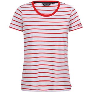 Regatta Dames/Dames Filandra VIII Stripe T-shirt (Hoog risico Rood/Wit)