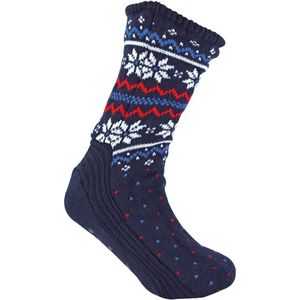 Winter warme kerstbootie-sokken voor heren - Marine Fairisle
