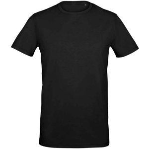 SOLS Heren Millenium Stretch T-Shirt (Diep Zwart) - Maat M