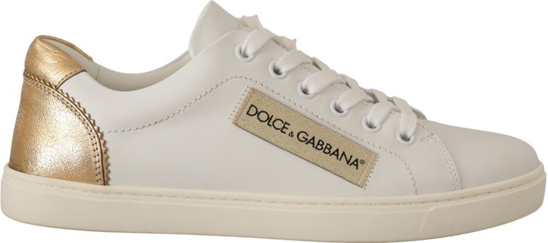Dolce Gabbana - Sneakers - Wit - 100% Leer - Laag Model