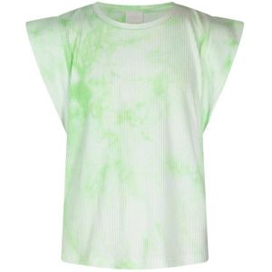 AI&KO tie-dye T-shirt Cora groen/wit
