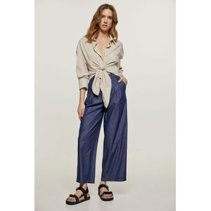 Denim stijl broek met wijde pijpen