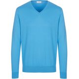 Ballantyne - V-hals Gebreide Trui - Blauw - Katoen