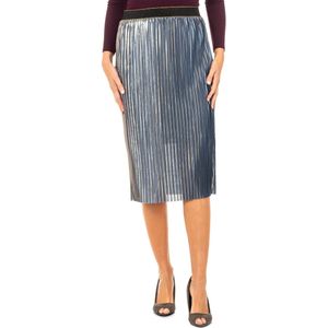 Rechstreeks - KWKG01 - Kokerrok - Blauw-goud Helder - Hoge en Elastische Taille