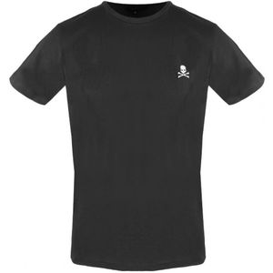 Philipp Plein Skull And Crossbones Chest Logo Black Underwear T-Shirt