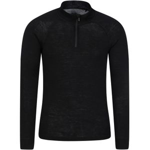 Mountain Warehouse Heren Merino II Base Layer Top (Zwart)