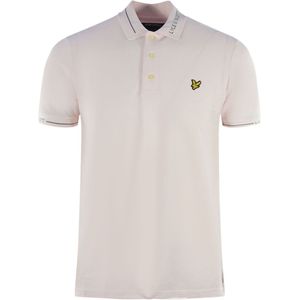 Lyle & Scott Branded Collar Stonewash Pink Polo Shirt