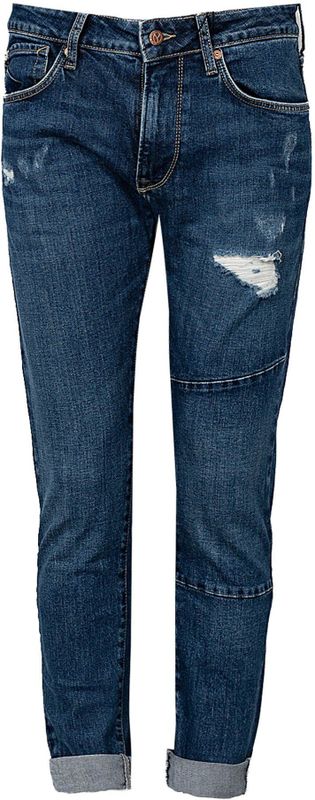 Pepe Jeans - Slim-Fit Jeans - Blauw - Denim - Verweerde Look