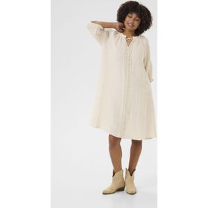 Tuniekjurk - Effen - Linnen - Uitgesneden Hals - Ruches