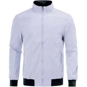 Heren Bomberjack met opstaande kraag, overgangsjack voor de herfst, casual sportjack lichtgrijs