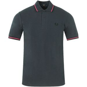 Fred Perry Twin Getipt M12 I52 Blauw Poloshirt - Maat S