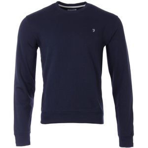 Farah Fulwood Organic sweatshirt met ronde hals voor heren, marineblauw