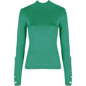 Silvian Heach - Slim Fit Trui - Groen - Viscose/Nylon - Ronde Hals
