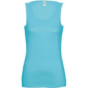 SOLS Vrouwen/dames Jane Sleeveless Tank / Vest Top (Blauw Atol) - Maat S