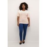 Pullover - Regular Fit - Wit - Oranje