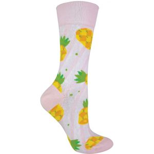 Dames nieuwe katoenen sokken met fruitpatroon - Ananas