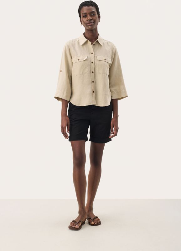 Blouse - Effen - Viscose - Driekwart Mouw - Normale Pasvorm