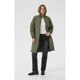 Kaffe - Villa - Gewatteerde Jas - Donkergroen - Normale Pasvorm
