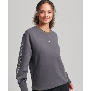 Superdry Code Linear Sweatshirt Met Ronde Hals En Losse Pasvorm - Dames - Maat S