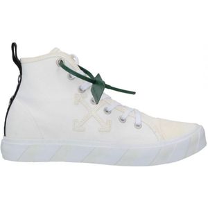 Off-White Mid Top Vulcanized Canvas White Sneakers